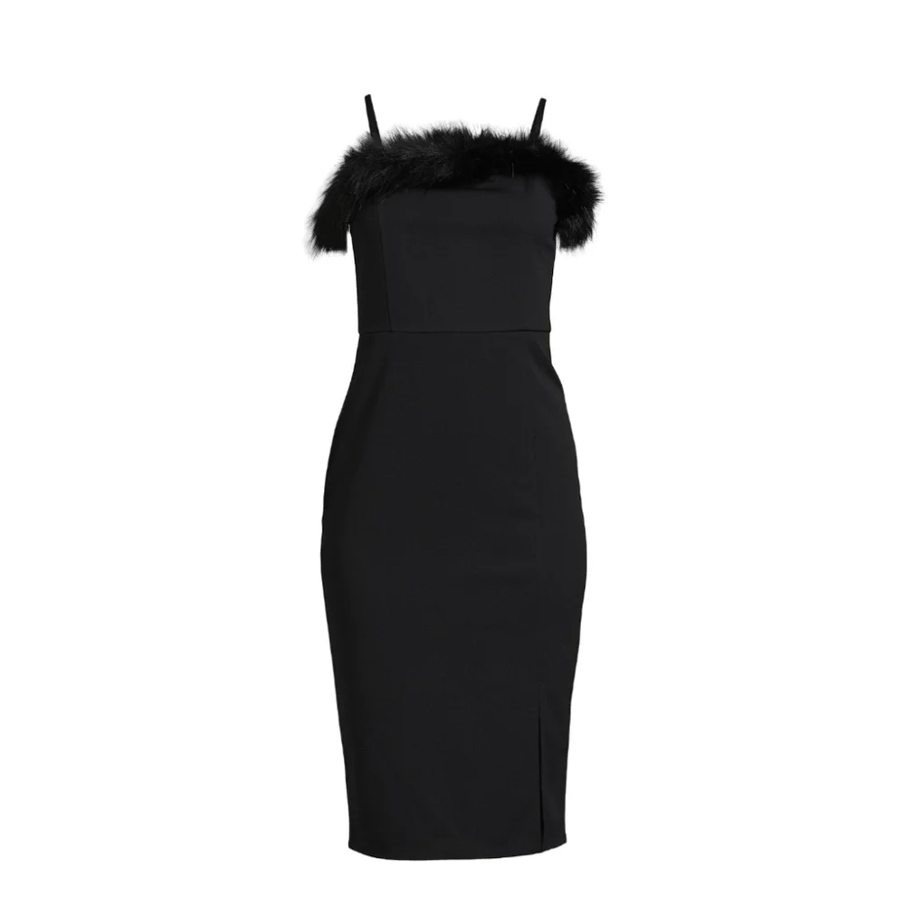Planet Gold Black Midi Dress - Picture 4 of 5